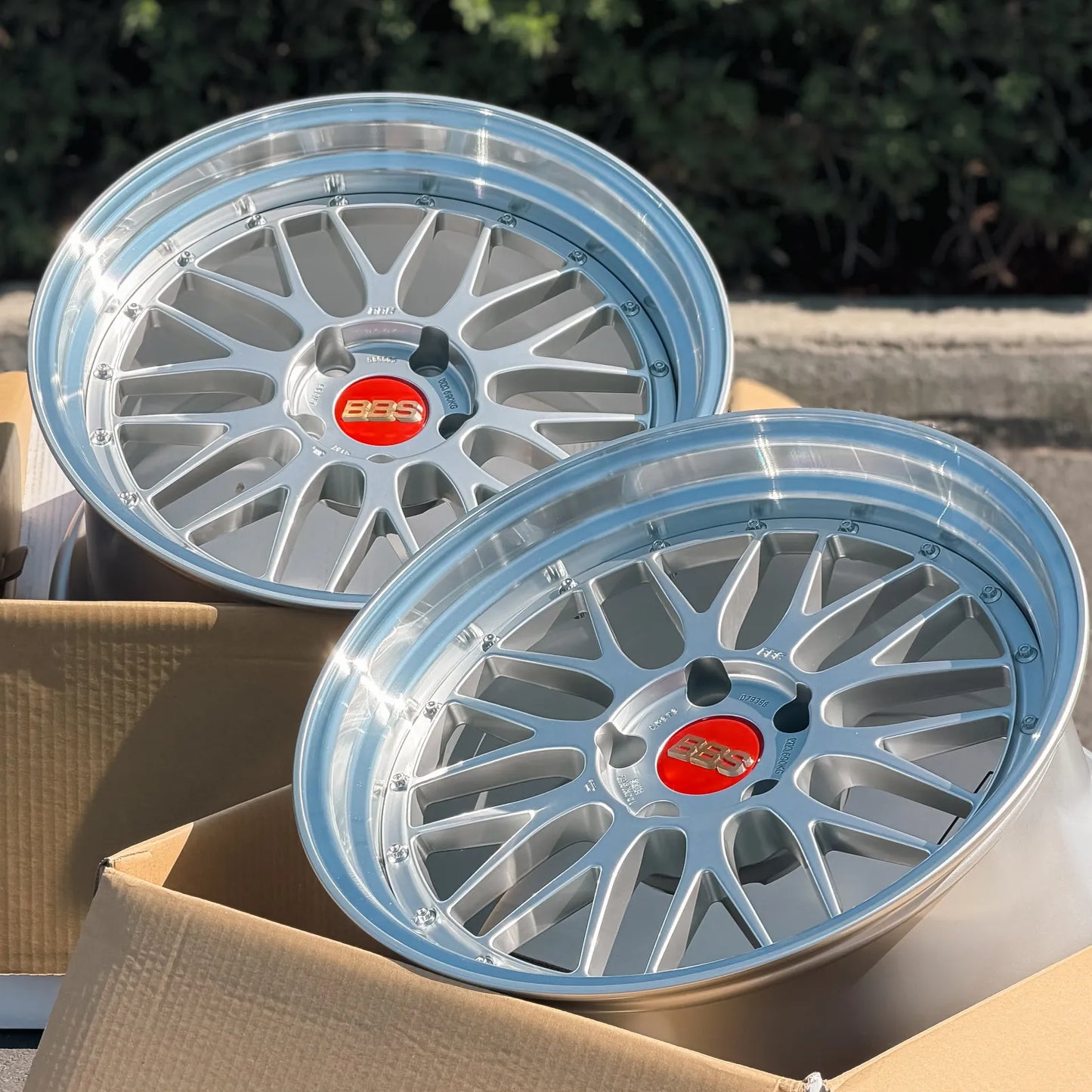 BBS LM 19x10 +25, 19x11 +37 5x120 Diamond Silver (SET)