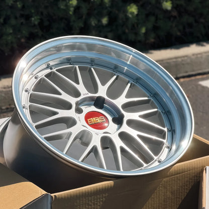 BBS LM 19x10 +25, 19x11 +37 5x120 Diamond Silver (SET)