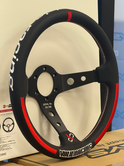 RAYS x VERTEX Collab Steering Wheel / Volk Racing - Red 330mm
