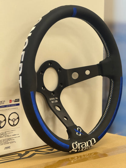RAYS x VERTEX Collab Steering Wheel / Gram Lights - Blue 330mm