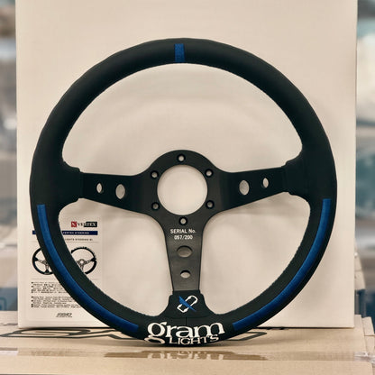 RAYS x VERTEX Collab Steering Wheel / Gram Lights - Blue 330mm