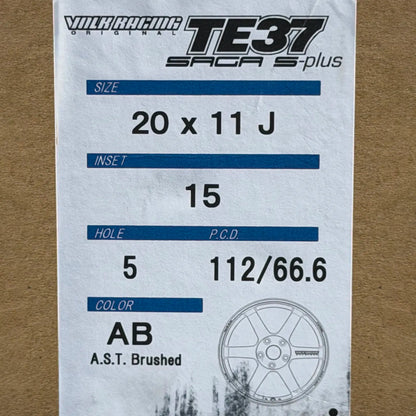 Volk Racing TE37 Saga S-Plus 20x10 +15, 20x11 +15 5x112 A.S.T Brushed (SET)