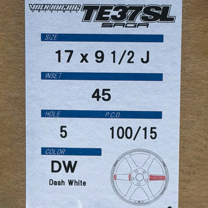 Volk Racing TE37 Saga SL 17x9.5 +45 5x100 Dash White (SET)