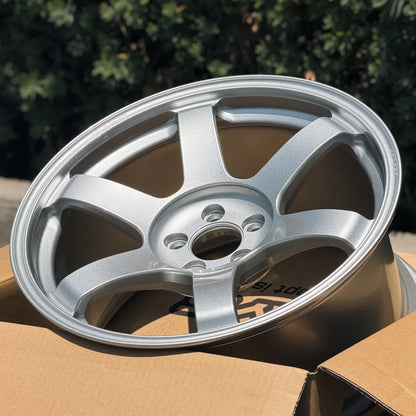 Volk Racing TE37 Saga SL 17x9.5 +45 5x100 Diamond Silver (SET)