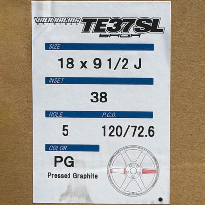 Volk Racing TE37 Saga SL 18x9.5 +38 5x120 Pressed Graphite (SET)