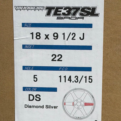 Volk Racing TE37 Saga SL 18x9.5 +22 5x114.3 Diamond Silver (SET)