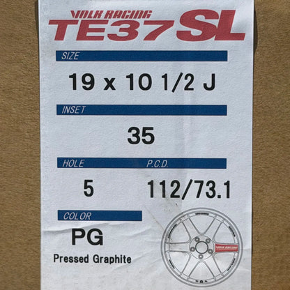 Volk Racing TE37SL 19x9.5 +22, 19x10.5 +35 5x112 Pressed Graphite (SET)