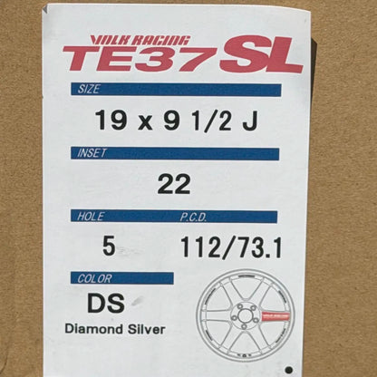 Volk Racing TE37SL 19x9.5 +22, 19x10.5 +35 5x112 Diamond Silver (SET)