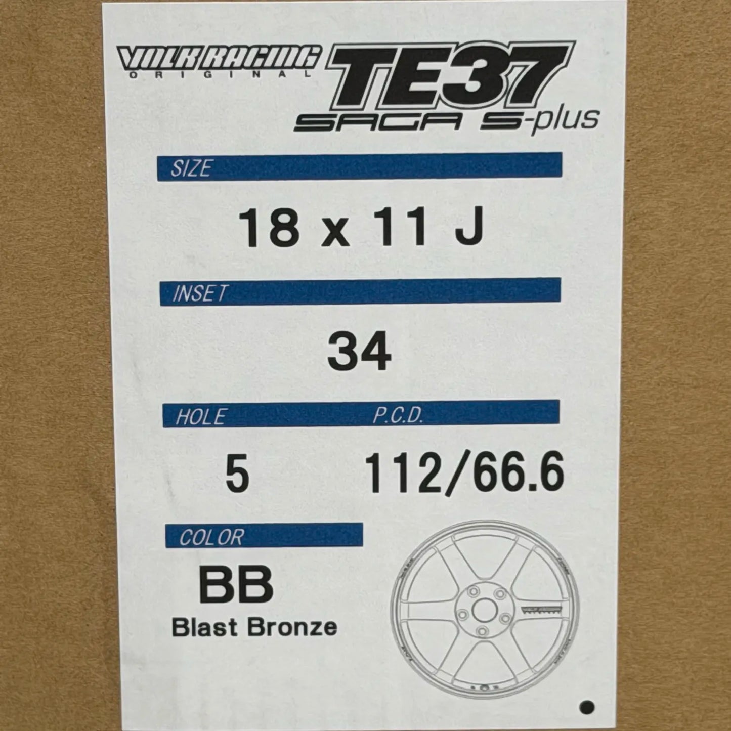 Volk Racing TE37 Saga S-Plus 18x11 +34 5x112 Blast Bronze (SET)