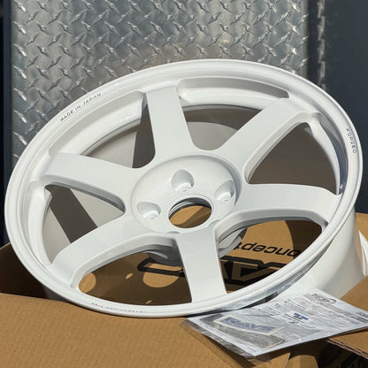 Volk Racing TE37 Saga S-Plus 30th Anniversary Sticker Ver. 18x9.5 +38 5x114.3 White (SET)