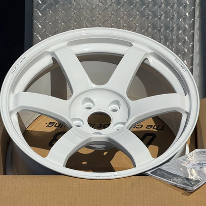 Volk Racing TE37 Saga S-Plus 30th Anniversary Sticker Ver. 18x9.5 +22 5x114.3 White (SET)