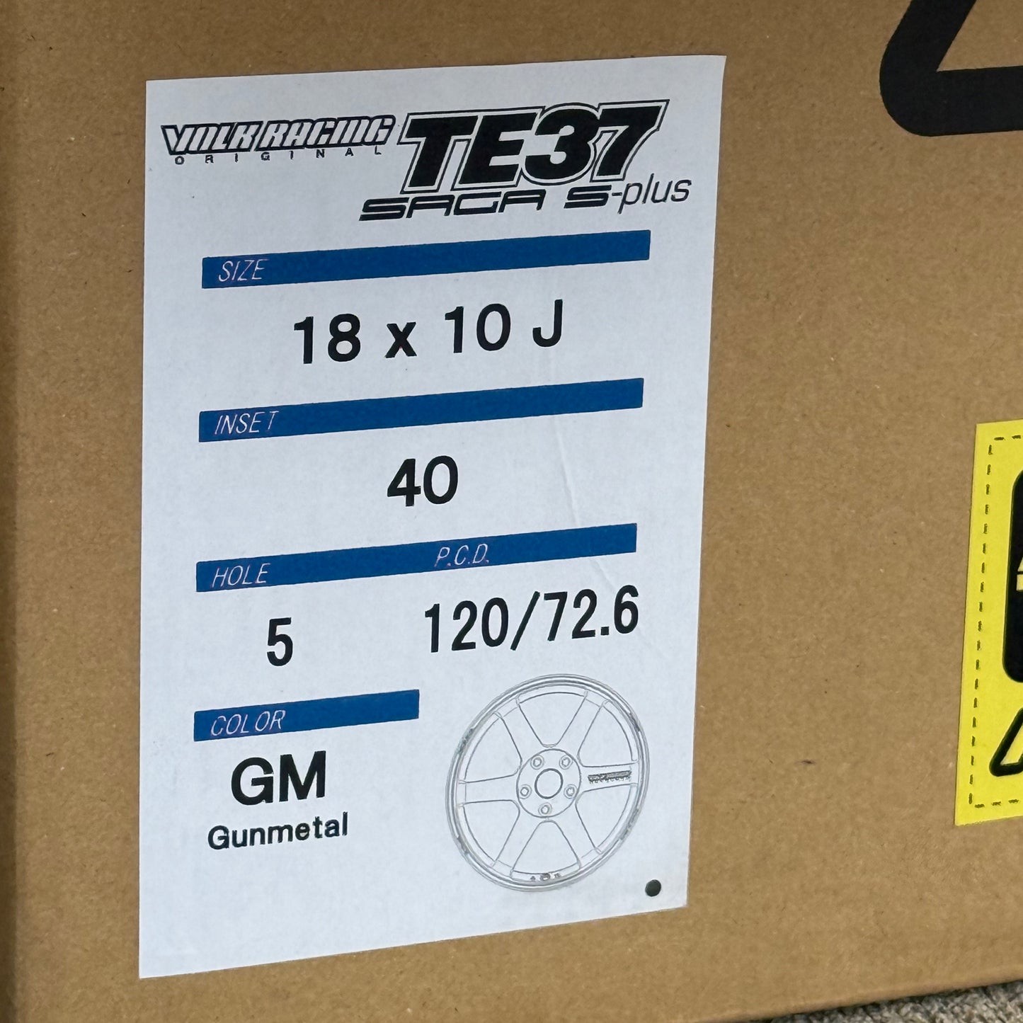 Volk Racing TE37 Saga S-Plus 18x10 +40 5x120 Gunmetal (SET)