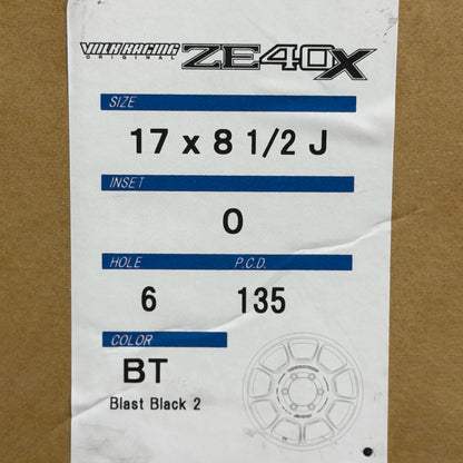 Volk Racing ZE40X 17x8.5 +0 6x135 Blast Black 2 (SET)