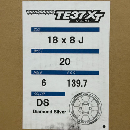 Volk Racing TE37XT M-Spec 18x8 +20 6x139.7 Diamond Silver (SET)