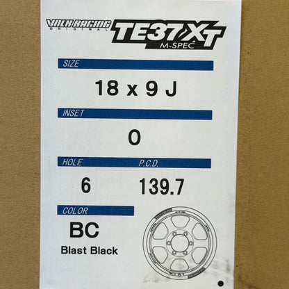 Volk Racing TE37XT M-Spec 18x9 +0 6x139.7 Blast Black (SET)