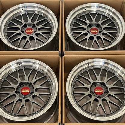 BBS LM 19x9.5 +22, 19x11 +37 5x120 Diamond Black (SET)