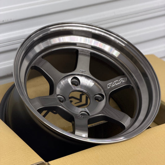 Volk Racing TE37V-Pro 15x8 +0 4x114.3 Pressed Graphite (SET)