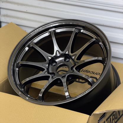 Volk Racing CE28N-Plus 18x9.5 +22 5x114.3 Shining Black Metal (SET)