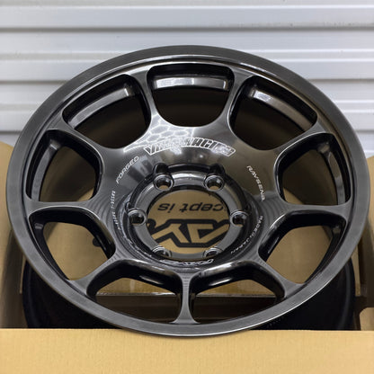 Volk Racing ZE40X 17x8.5 +15 6x139.7 Shining Black Metal (SET)