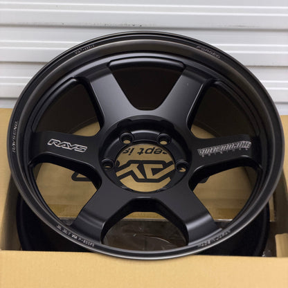 Volk Racing TE37 Ultra Large PCD M-Spec Black Shadow LTD 18x9 +15 6x139.7 Matte Translucent Black (SET)