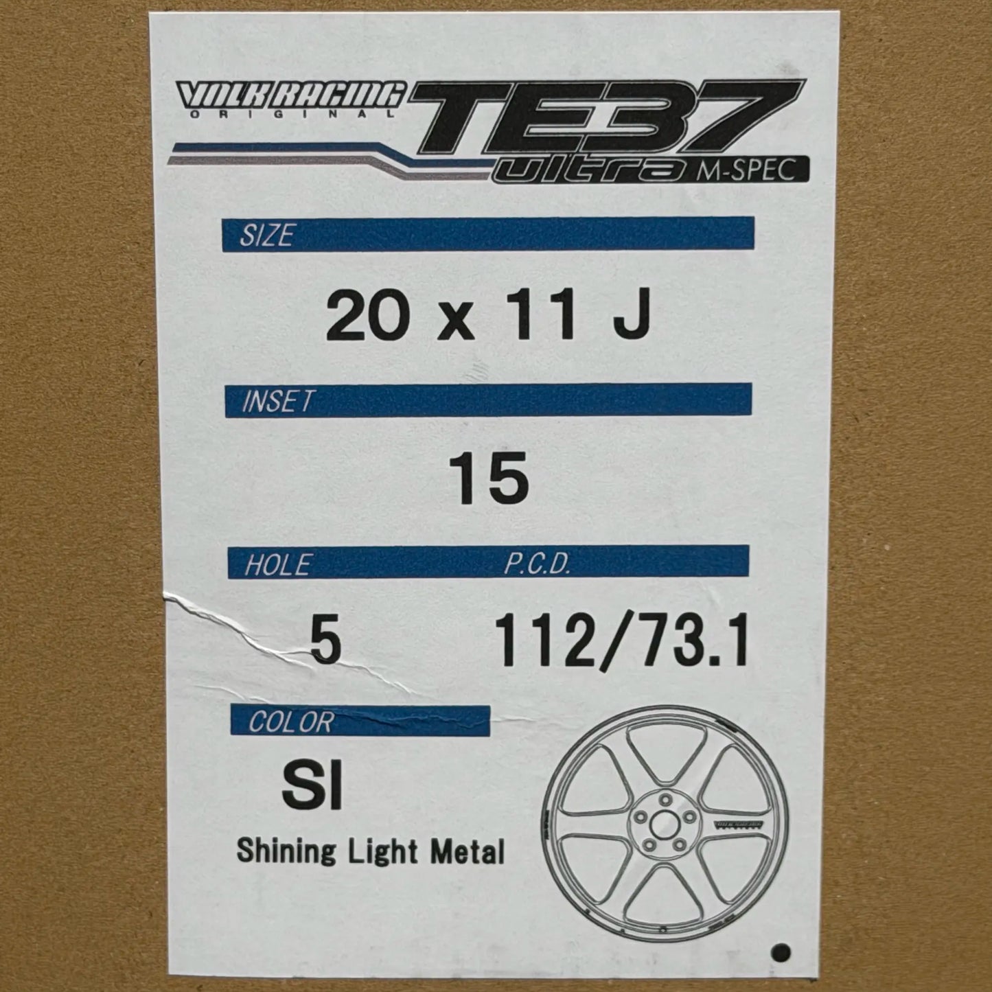 Volk Racing TE37 Ultra M-Spec 20x10 +8, 20x11 +15 5x112 Shining Light Metal (SET)