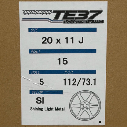 Volk Racing TE37 Ultra M-Spec 20x10 +8, 20x11 +15 5x112 Shining Light Metal (SET)