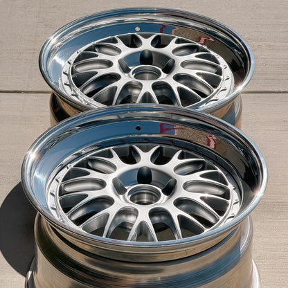 BBS E88 19x9.5 +23.5, 19x11 +33.5 5x112 Silver (SET)