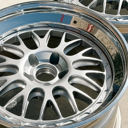 BBS E88 19x9.5 +23.5, 19x11 +33.5 5x112 Silver (SET)
