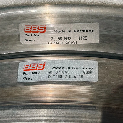 BBS E88 19x9.5 +23.5, 19x11 +33.5 5x112 Silver (SET)
