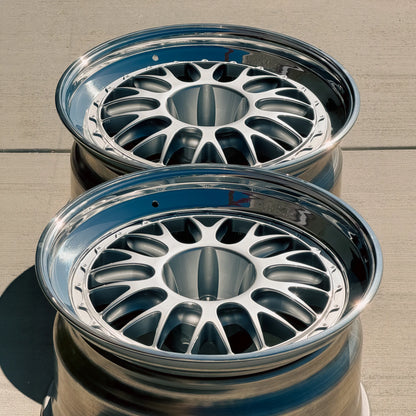 BBS E88 19x10 +6.5, 19x11 +6.5 5x112 Silver (SET)