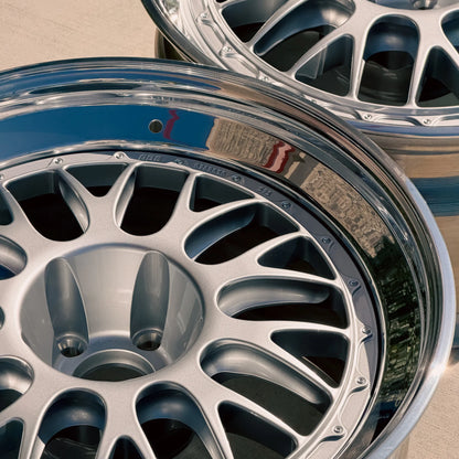 BBS E88 19x10 +6.5, 19x11 +6.5 5x112 Silver (SET)