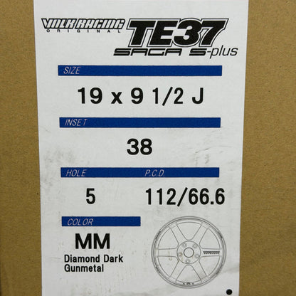 Volk Racing TE37 Saga S-Plus 19x9.5 +38 5x112 Diamond Dark Gunmetal (SET)