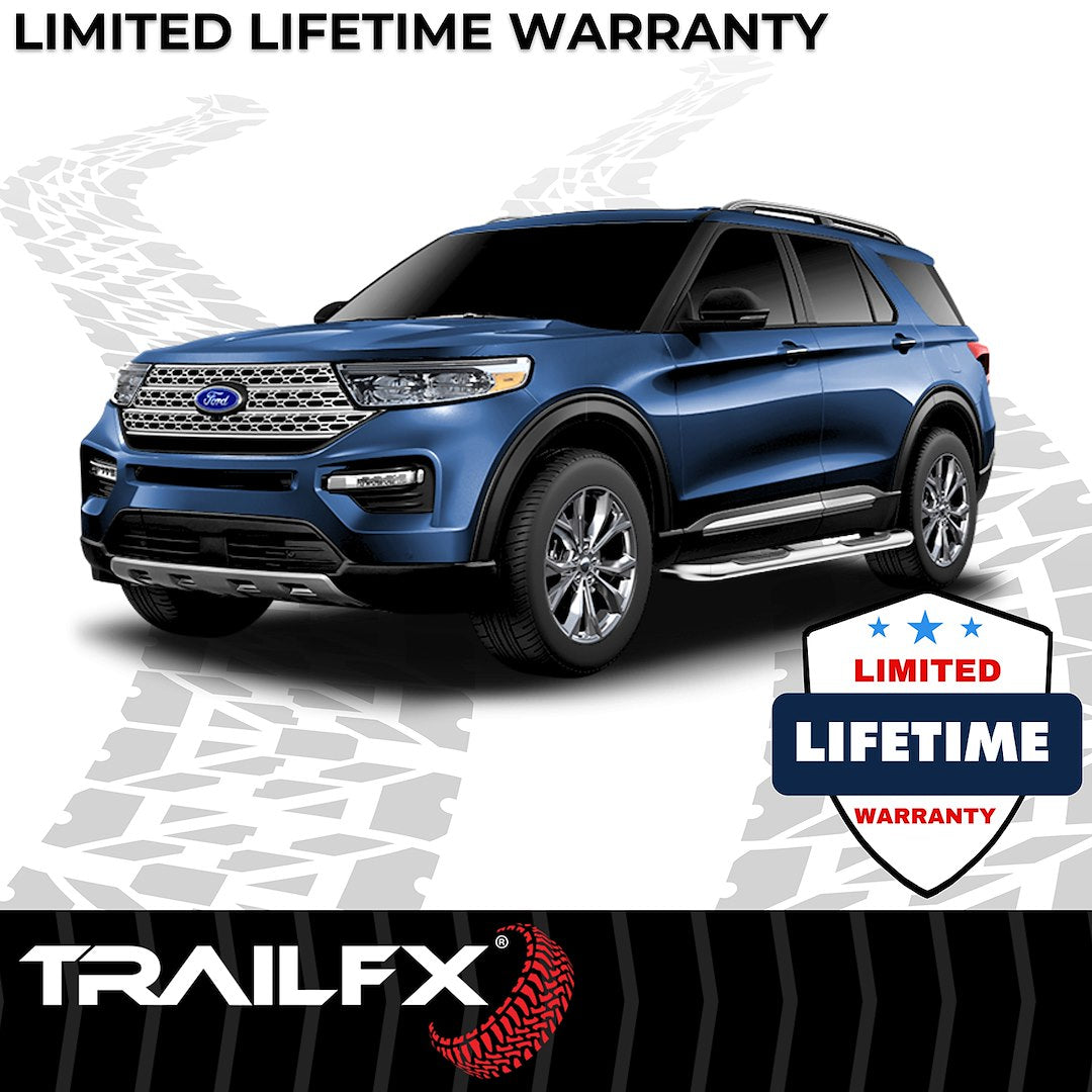 TrailFX 3" Round Step Bar For Ford Explorer- Stainless (A0026S)