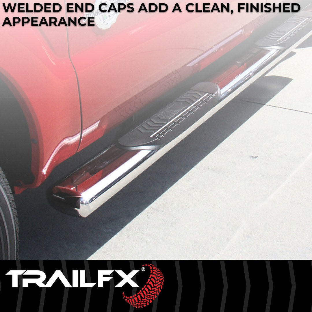 TrailFX 6" Oval Straight Step Bar For Ram 1500 Crew- Stainless (A8243S)