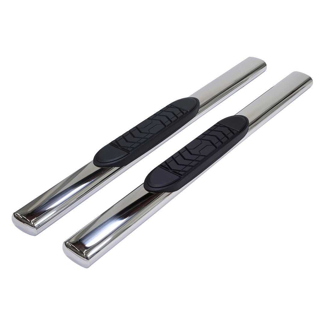 TrailFX 5" Oval Straight Step Bar For GM Silverado/Sierra Standard- Stainless (A7097S)