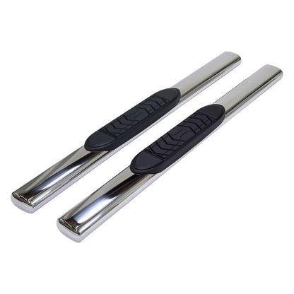 TrailFX 5" Oval Straight Step Bar For GM Silverado/Sierra Standard- Stainless (A7097S)