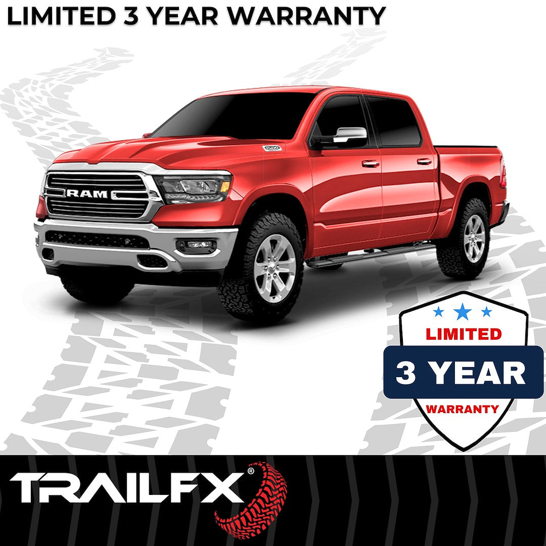 TrailFX T4 Trapezoid Step Bar For Ram 1500 Crew-Black (A4015B)