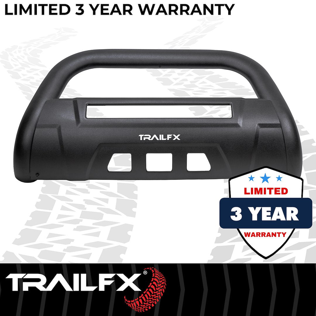 TrailFX 3.5" Oval Bull Bar w/Light Option For Toyota Tundra- Black (B1614T)