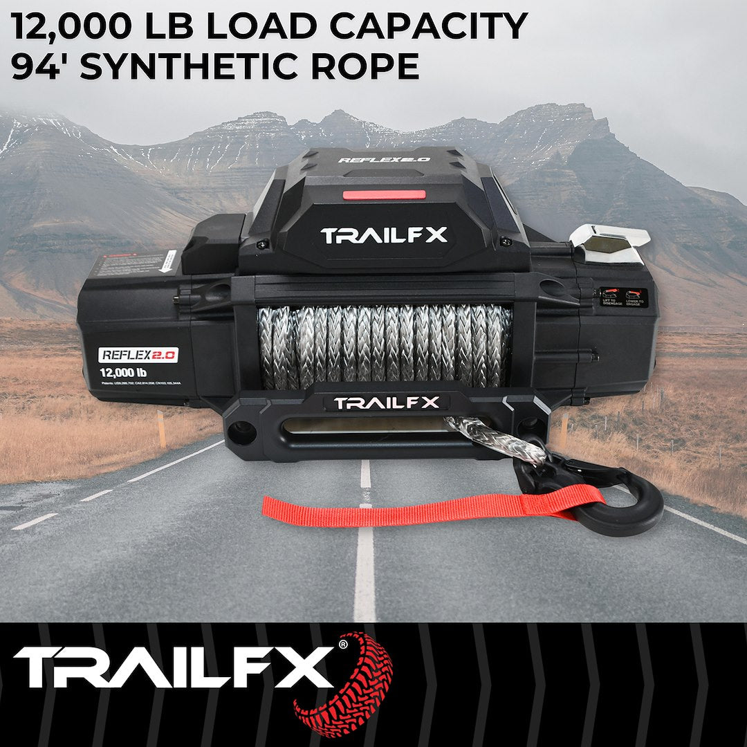 TrailFX Reflex 2.0 Synthetic Rope Winch 12000 Lb (WRS212B)