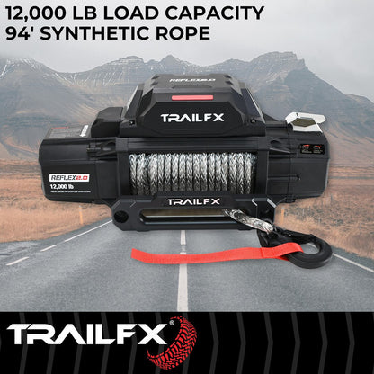 TrailFX Reflex 2.0 Synthetic Rope Winch 12000 Lb (WRS212B)