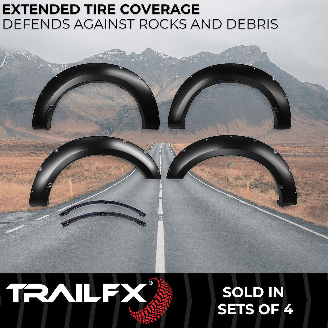 TrailFX Pocket Style Fender Flares for Ford F250/350 (TFF3007S)