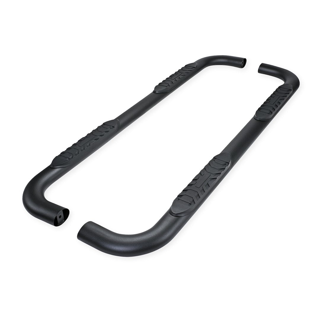 TrailFX 4" Oval Bent Step Bar For GM Silverado/Sierra Crew- Black (A1010B)