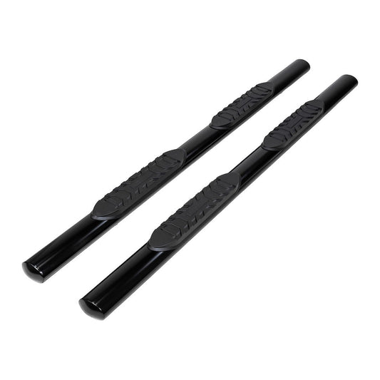 TrailFX 4" Oval Straight Step Bar For GM Silverado/Sierra Extended- Black (A1548B)