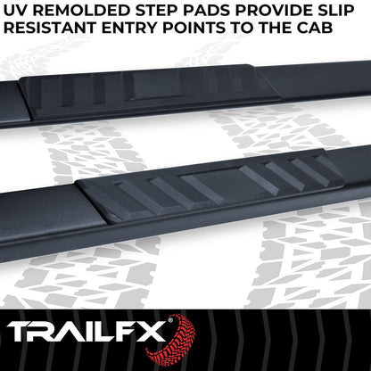 TrailFX T4 Trapezoid Step Bar For Ram 1500 Extended-Black (A4016B)
