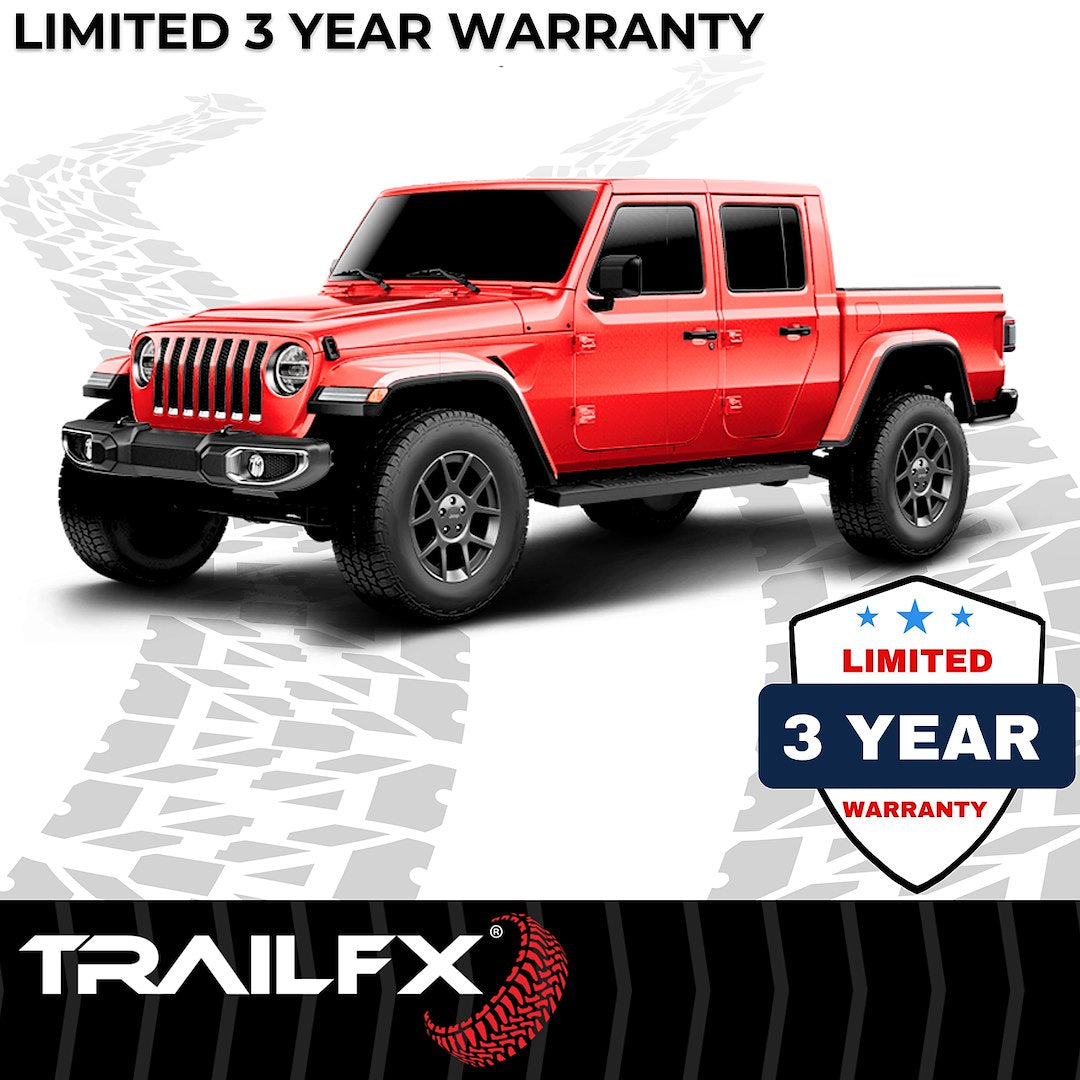 TrailFX T4 Trapezoid Step Bar For Jeep Gladiator-Black (A4022B)