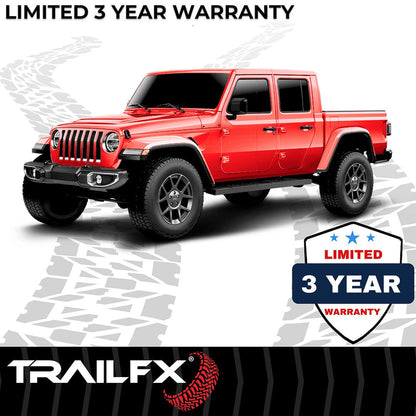 TrailFX T4 Trapezoid Step Bar For Jeep Gladiator-Black (A4022B)