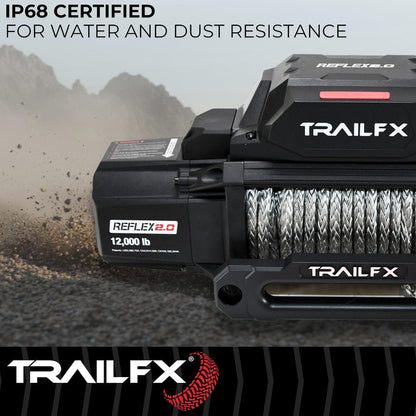TrailFX Reflex 2.0 Synthetic Rope Winch 12000 Lb (WRS212B)