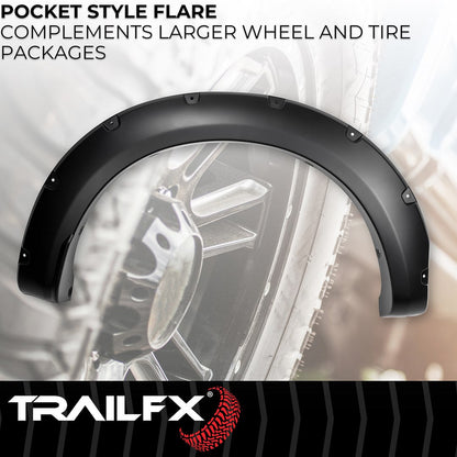 TrailFX Pocket Style Fender Flares For Ford Superduty (TFF3008S)