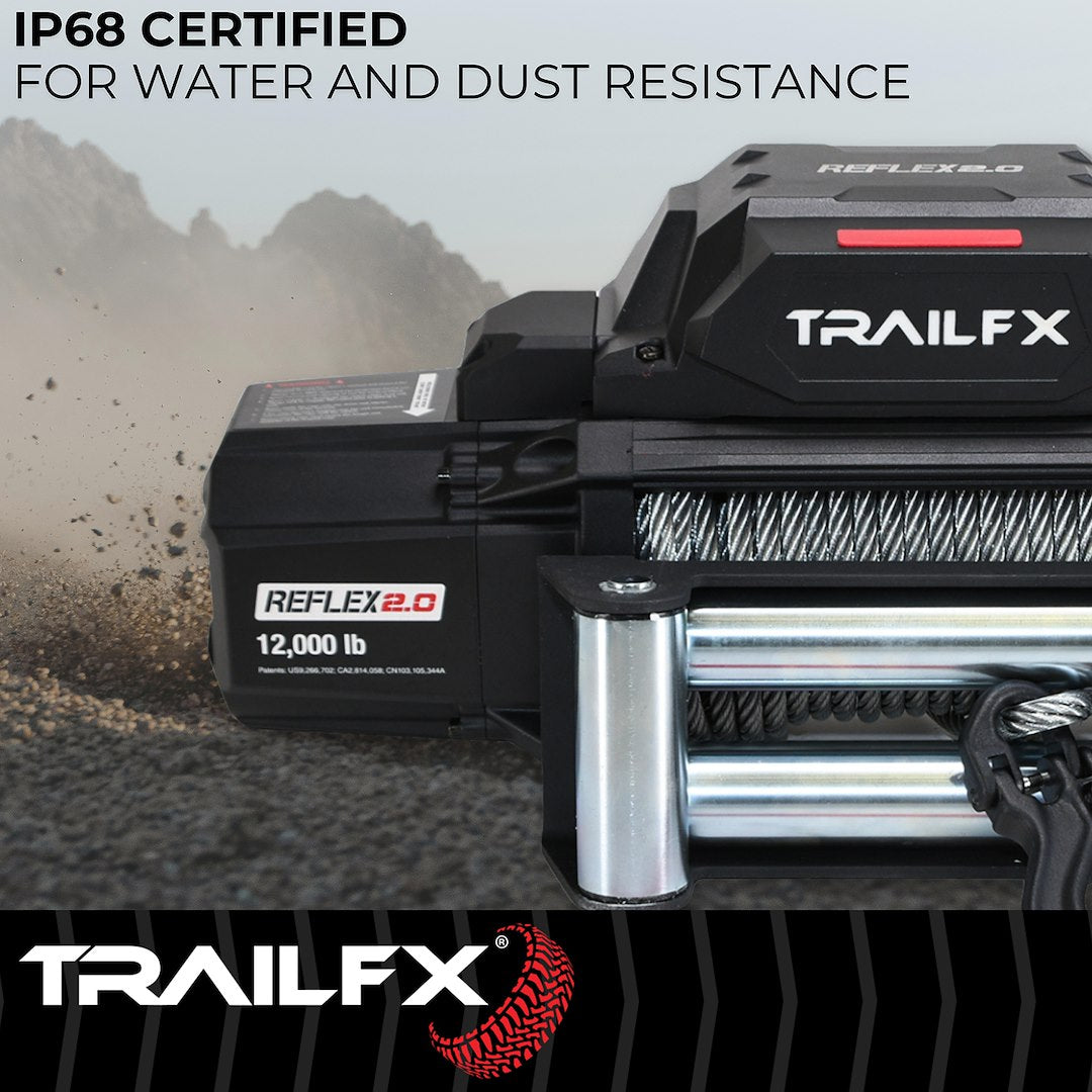 TrailFX Reflex 2.0 Steel Cable Winch 9500 Lb (WR295B)