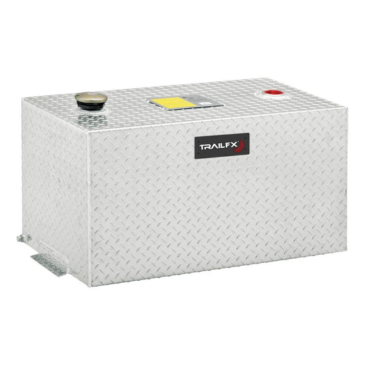 TrailFX 35 Gallon Aluminum Liquid Transfer Rectangle Tank-Brite (210501)